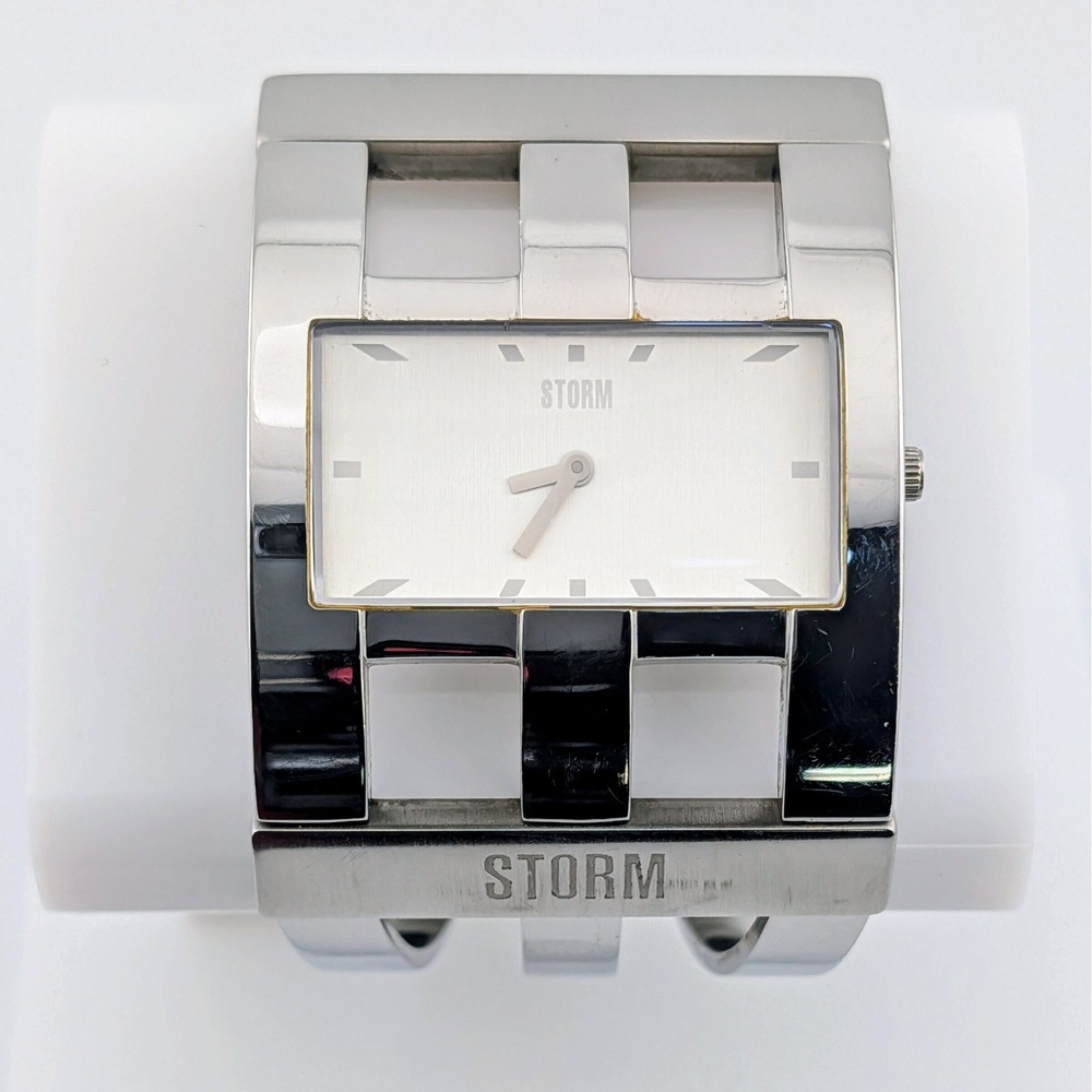 STORM Aphrodite 01534 Women's Stainless Steel Cuff Watch Silver Dial 40mm